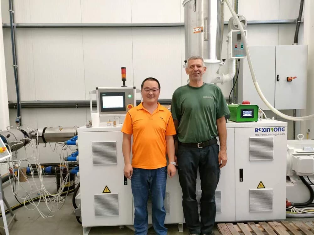 XinRong PE20-110 high-speed pipe production line in Hungary
