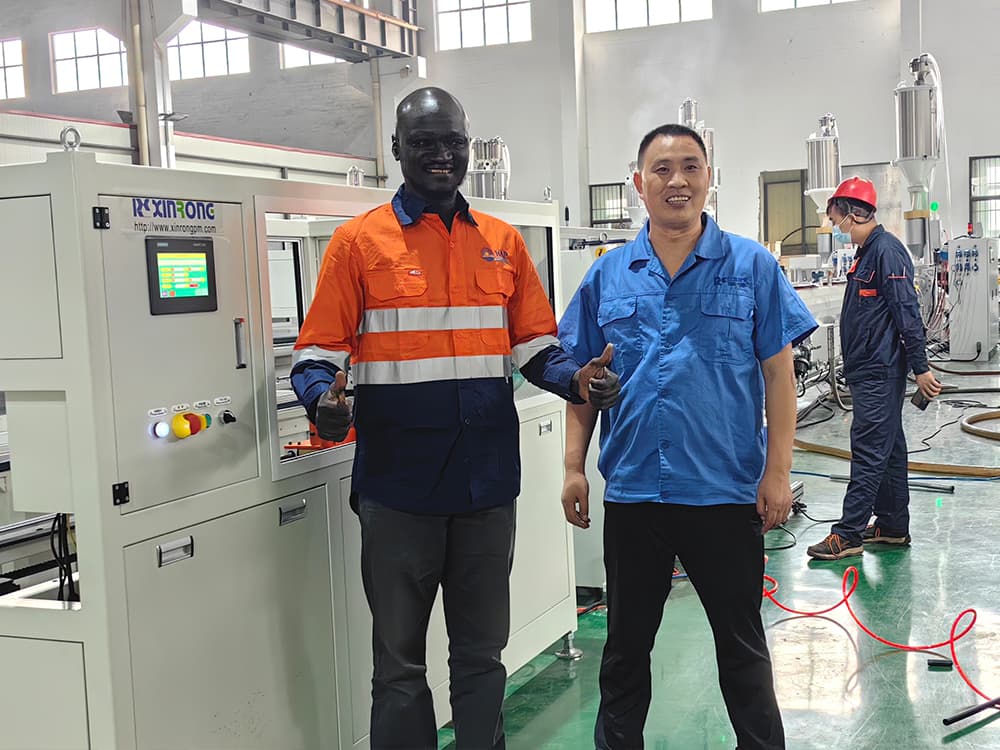 XinRong PE and PVC pipe production lines in Senegal